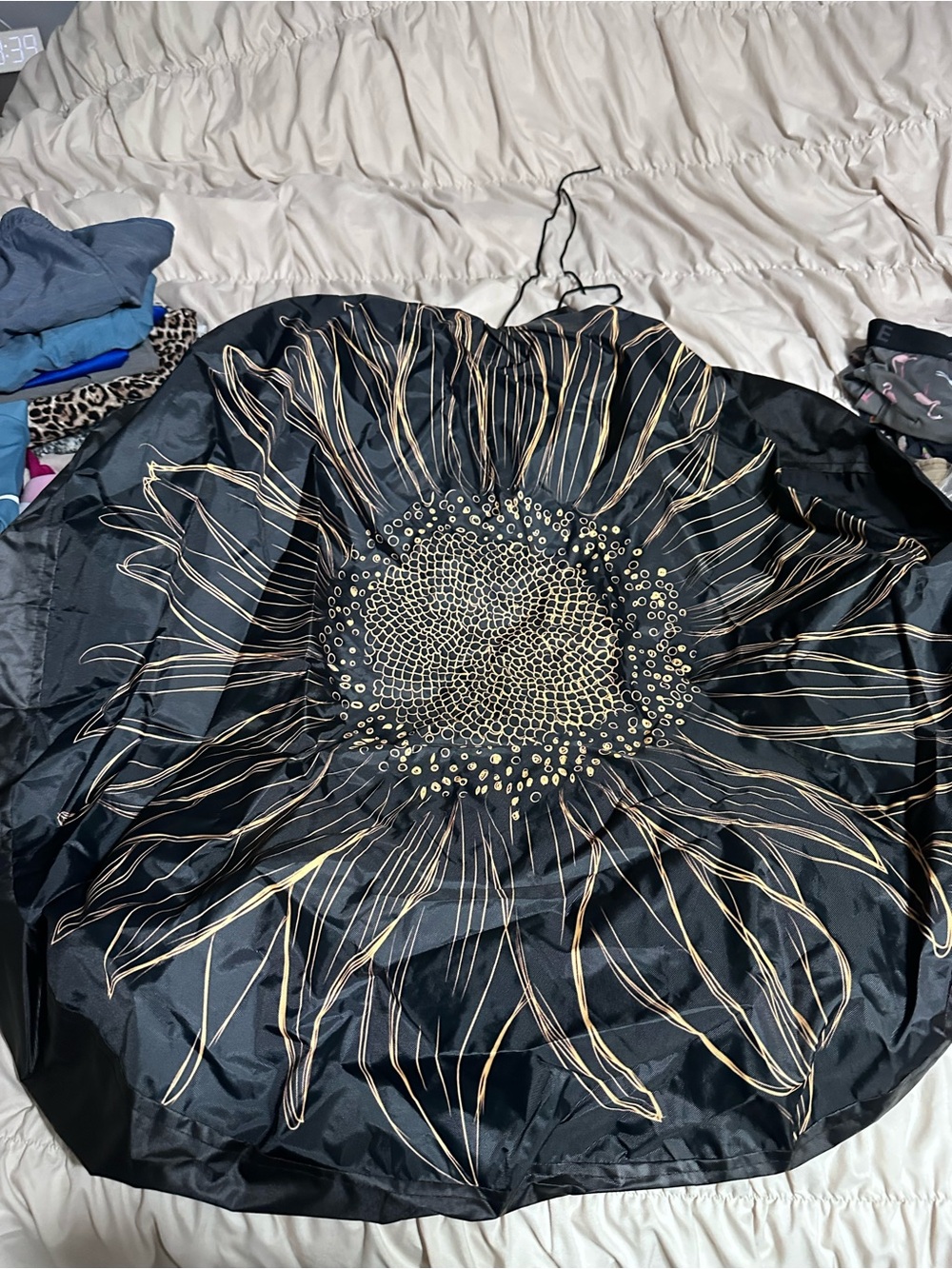 Sunflower Floral Waterproof Dust-Proof UV Sun Wheel Cover